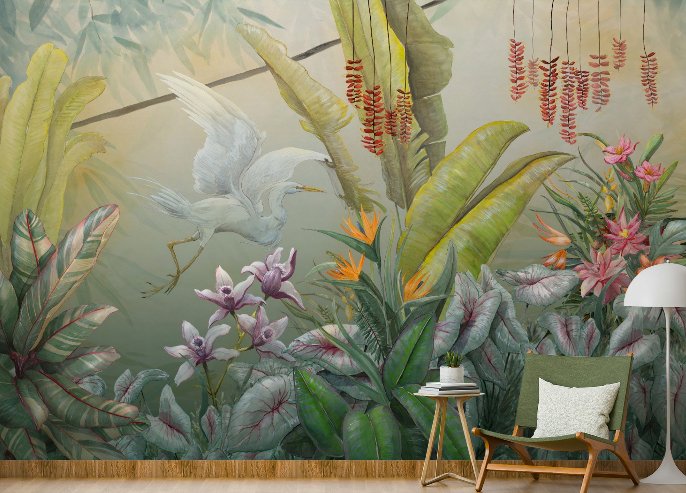Peel and Stick Green Plants & Flowers Wallpaper Mural