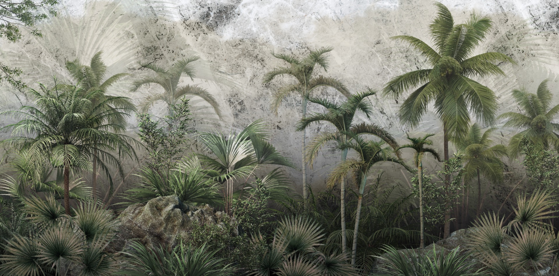 Best Grunge Natural Tropical Forest Wallpaper Mural | Decorsafari