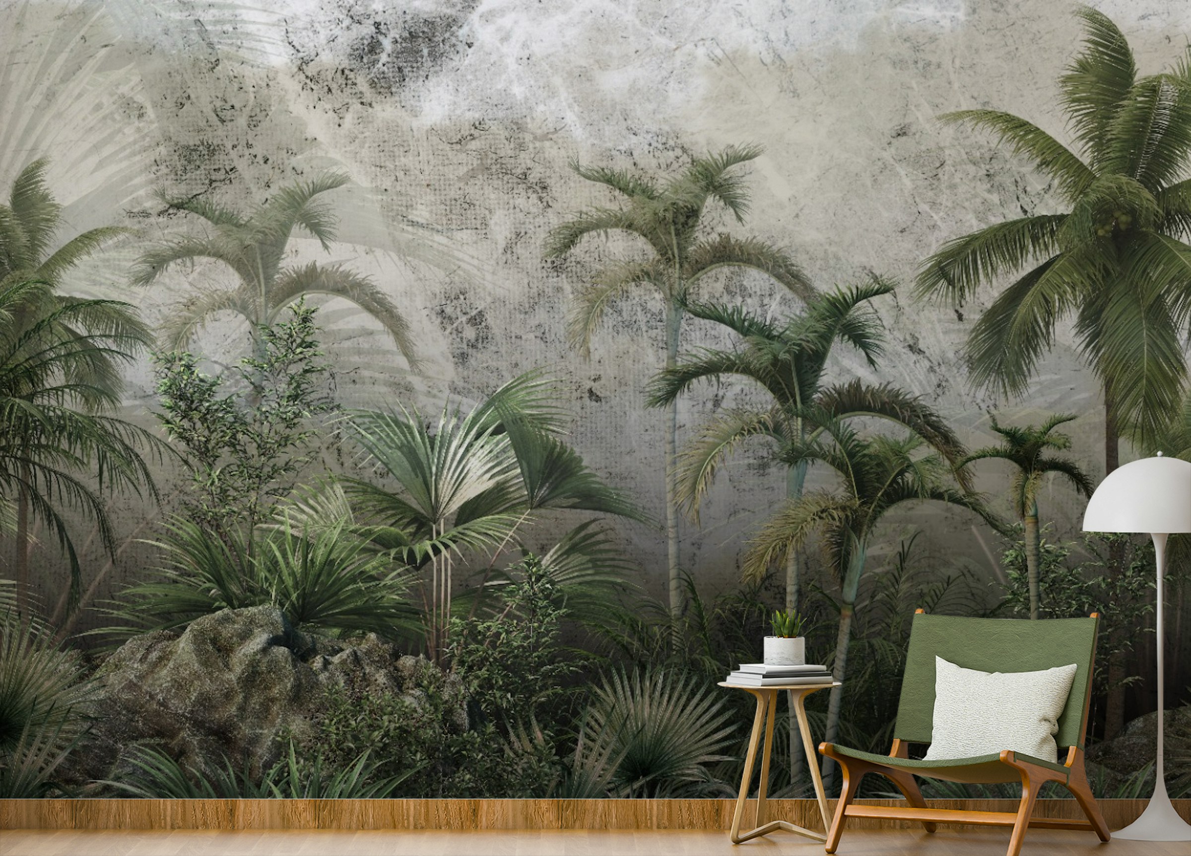 Peel and Stick Best Grunge Natural Tropical Forest Wallpaper Murals
