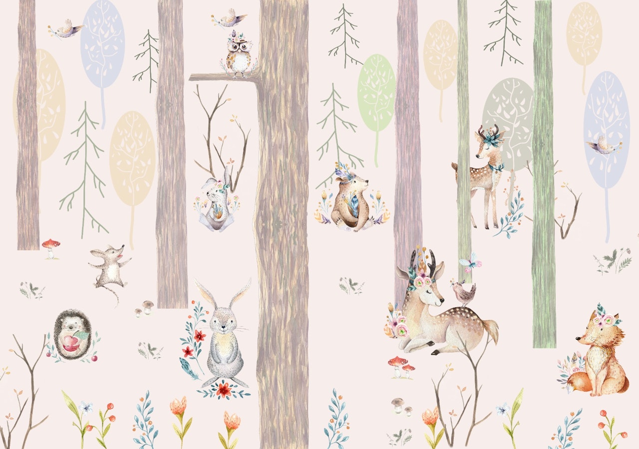 Fairy Forest Wall Mural / Nursery Wallpaper / Enchanting Forest