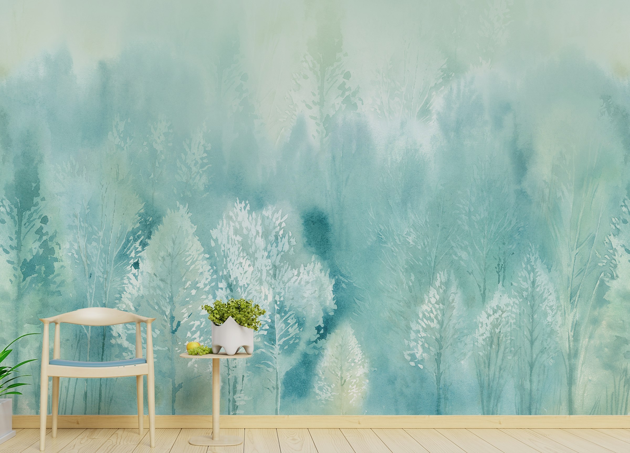 Custom made Dreamy Tree Landscape Wallpaper Murals
