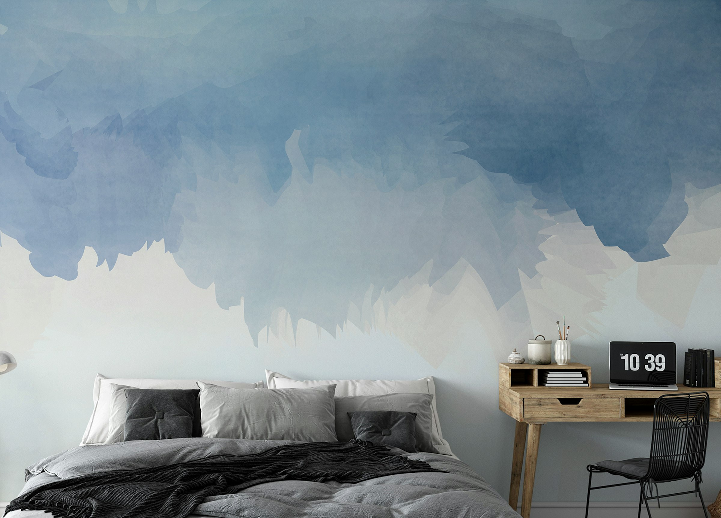 Custom made Abstract Aqua Palette Wallpaper Murals