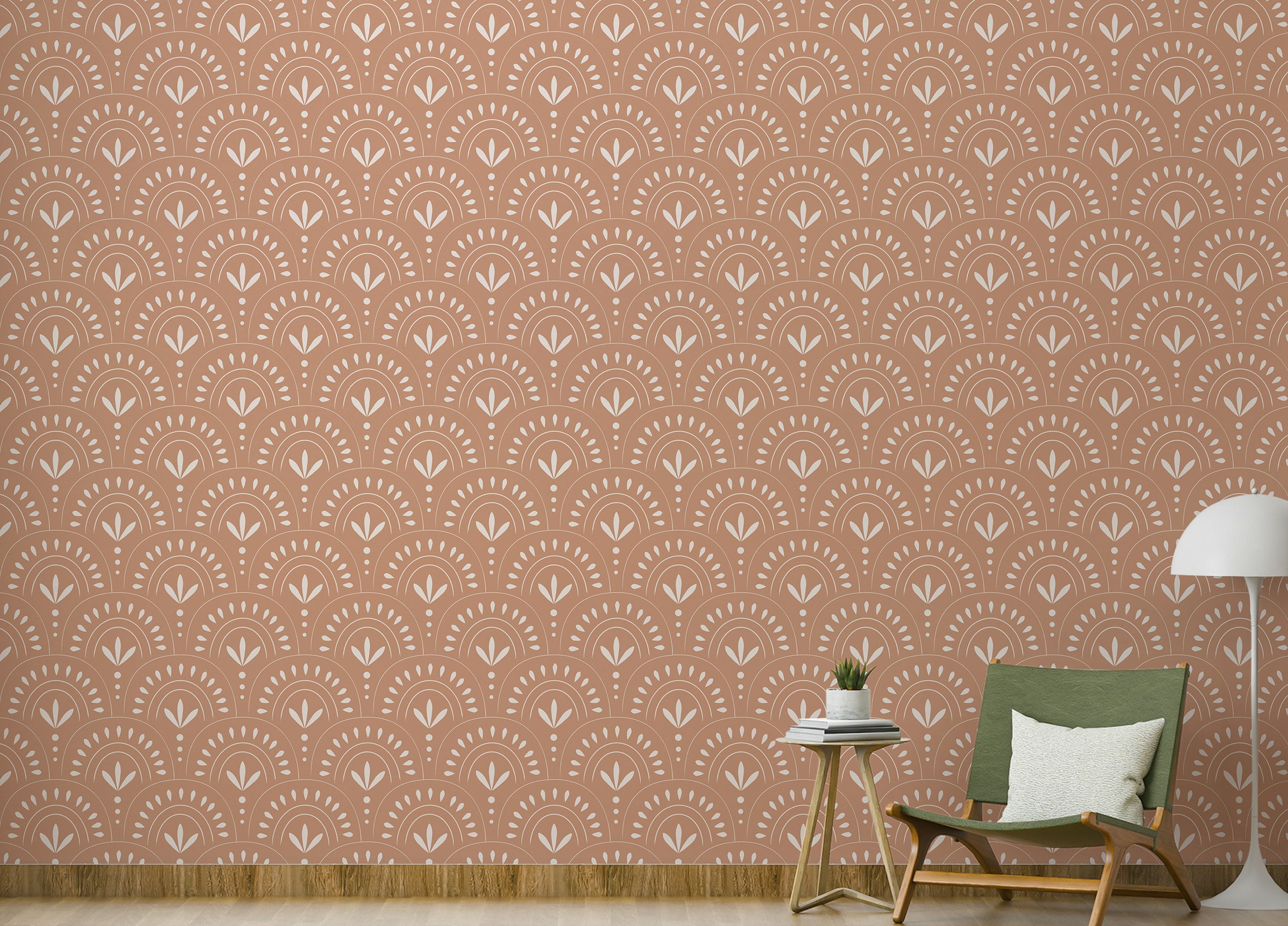 Peel and Stick Cute Boho Seamless Pattern Arches Art Deco Wallpaper