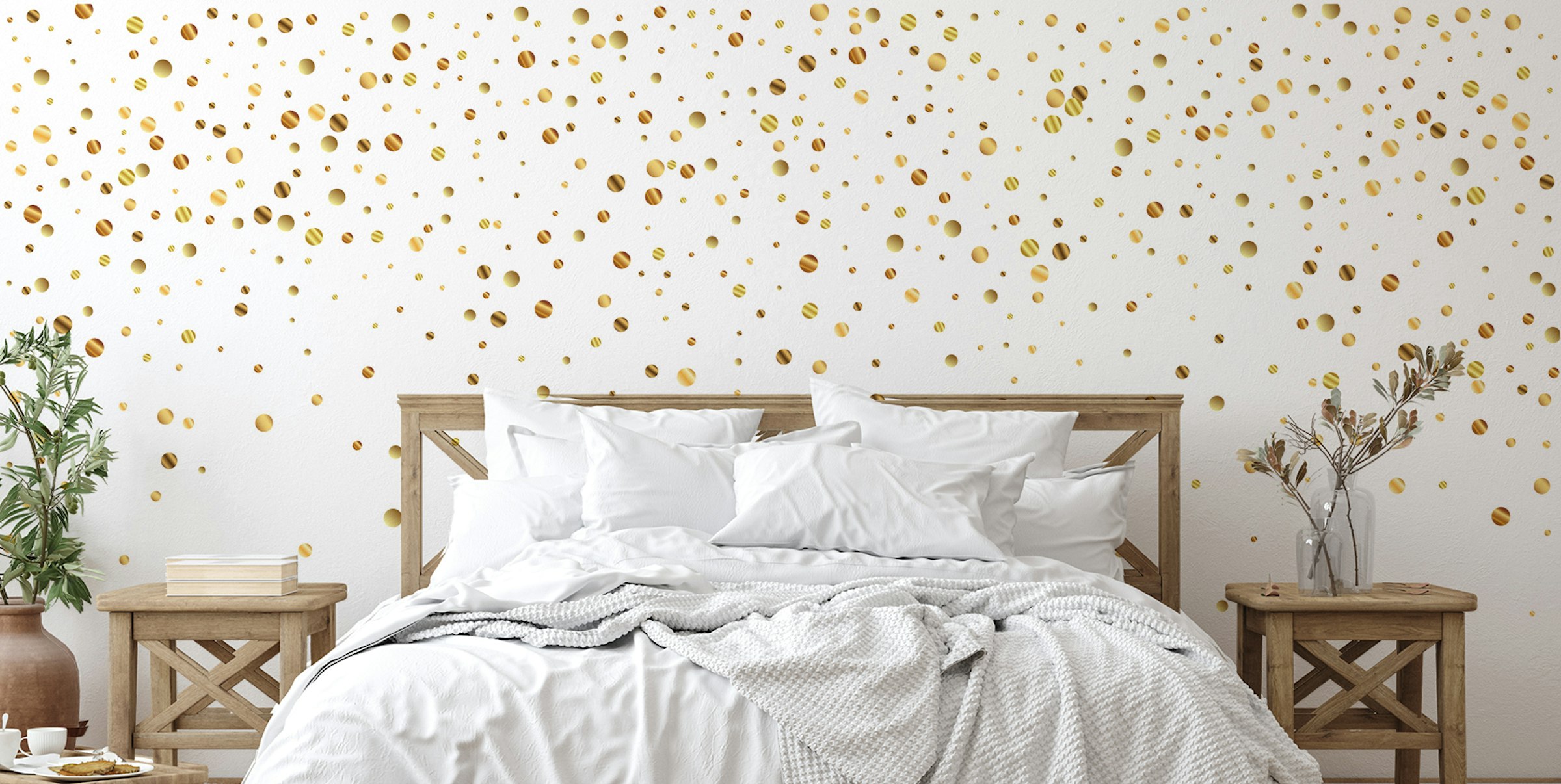 Peel and Stick Delicate Gold Drizzle Wallpaper