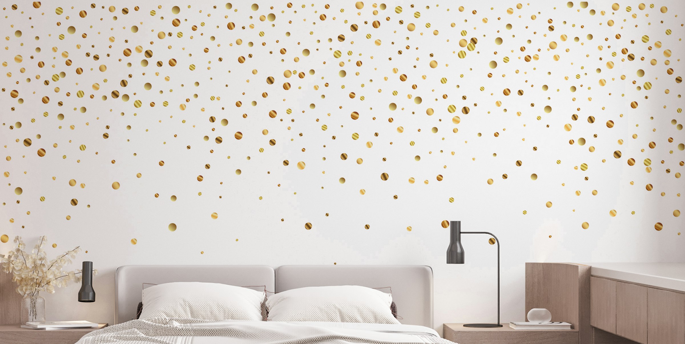 Custom made Delicate Gold Drizzle Wallpaper