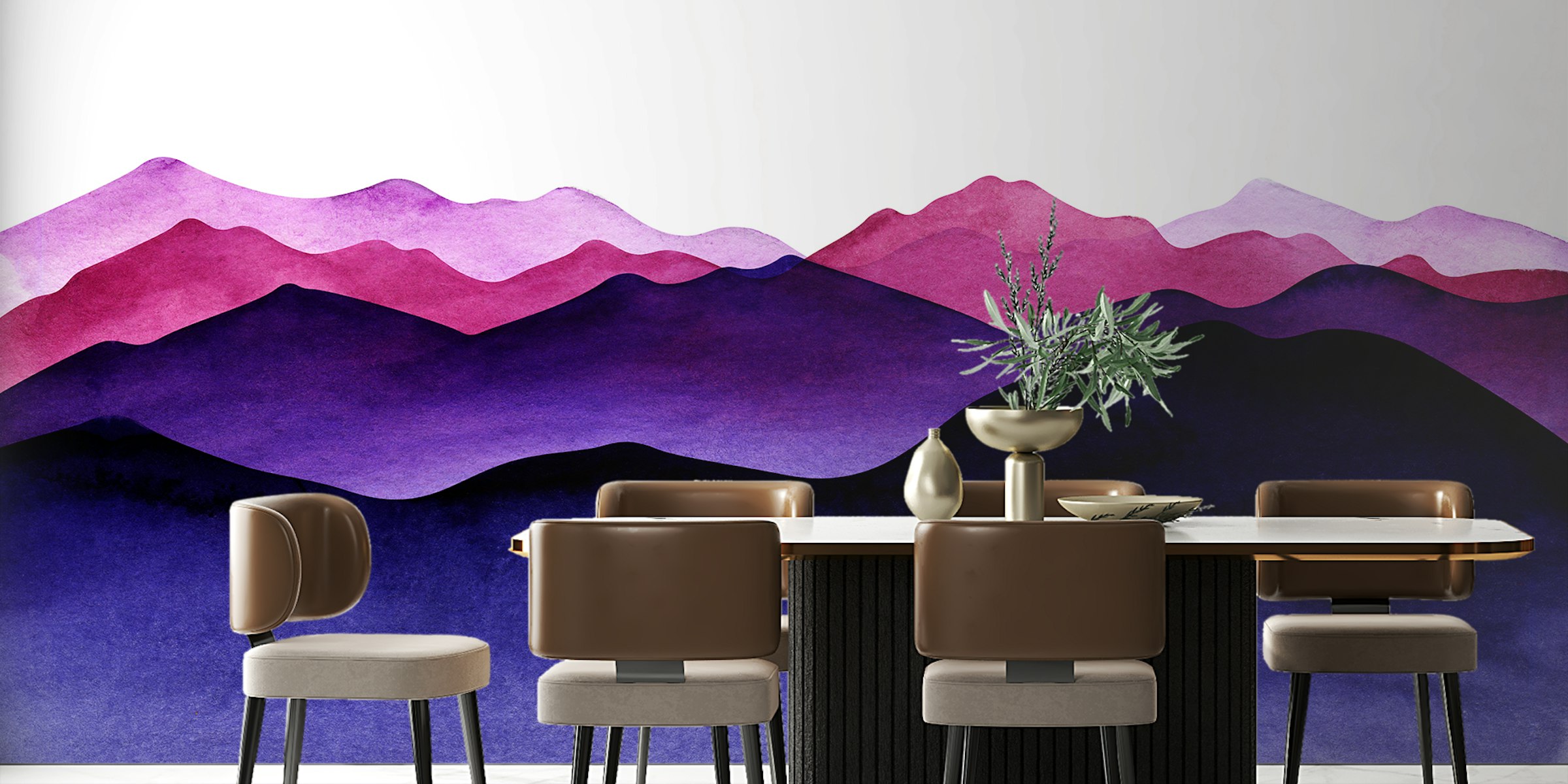 Peel and Stick Removable Violate Shade Waves Wall Murals