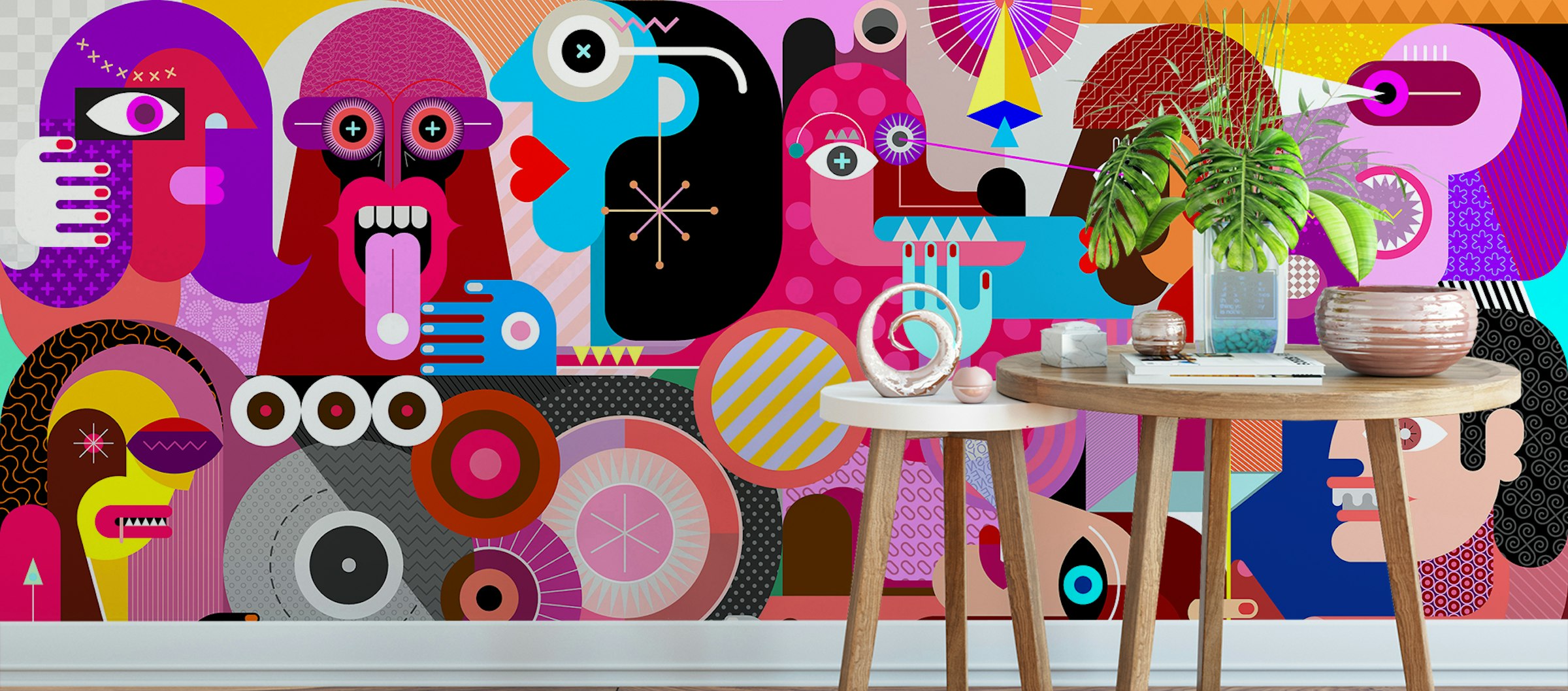 Peel and Stick Collective Abstract Vision Wall Murals