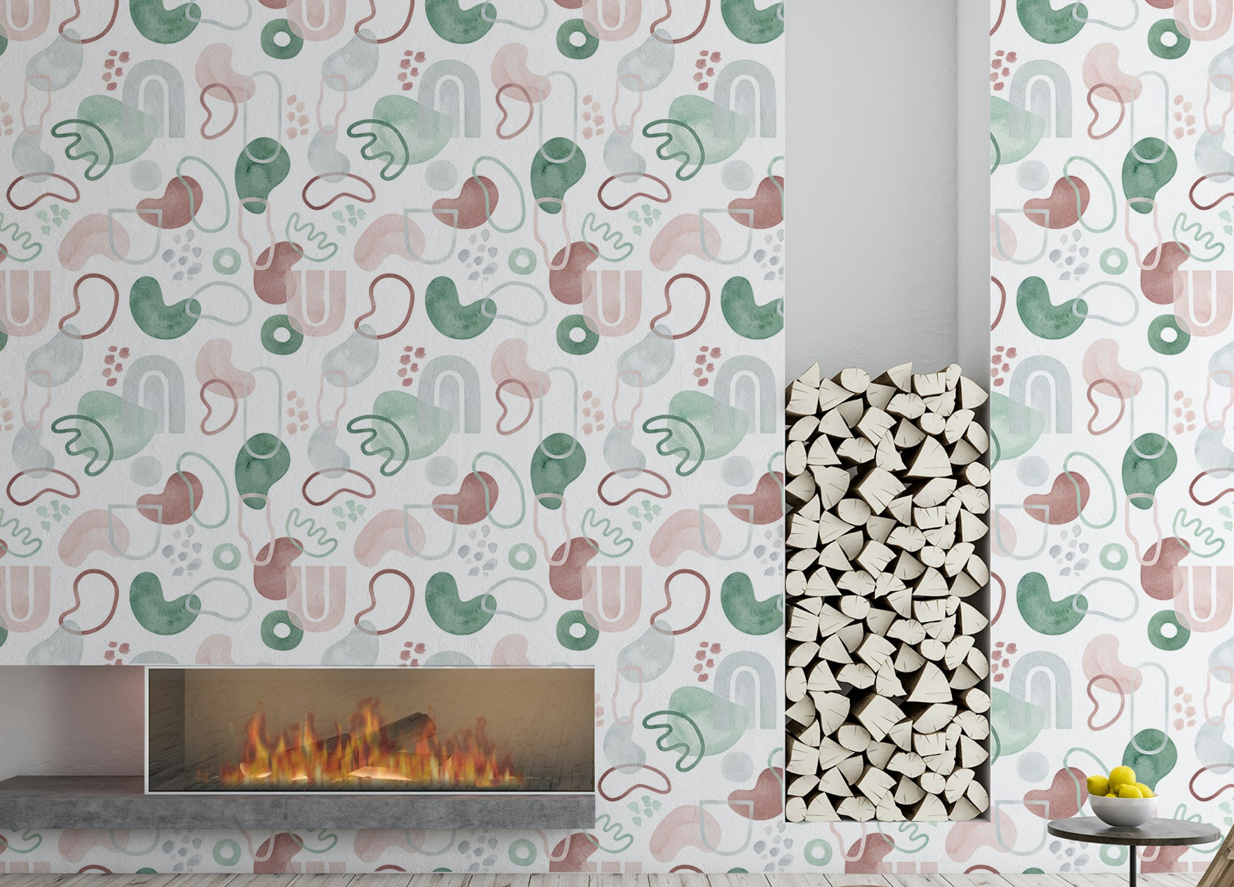 Custom made Repeated Pattern Design Wallpaper for Walls