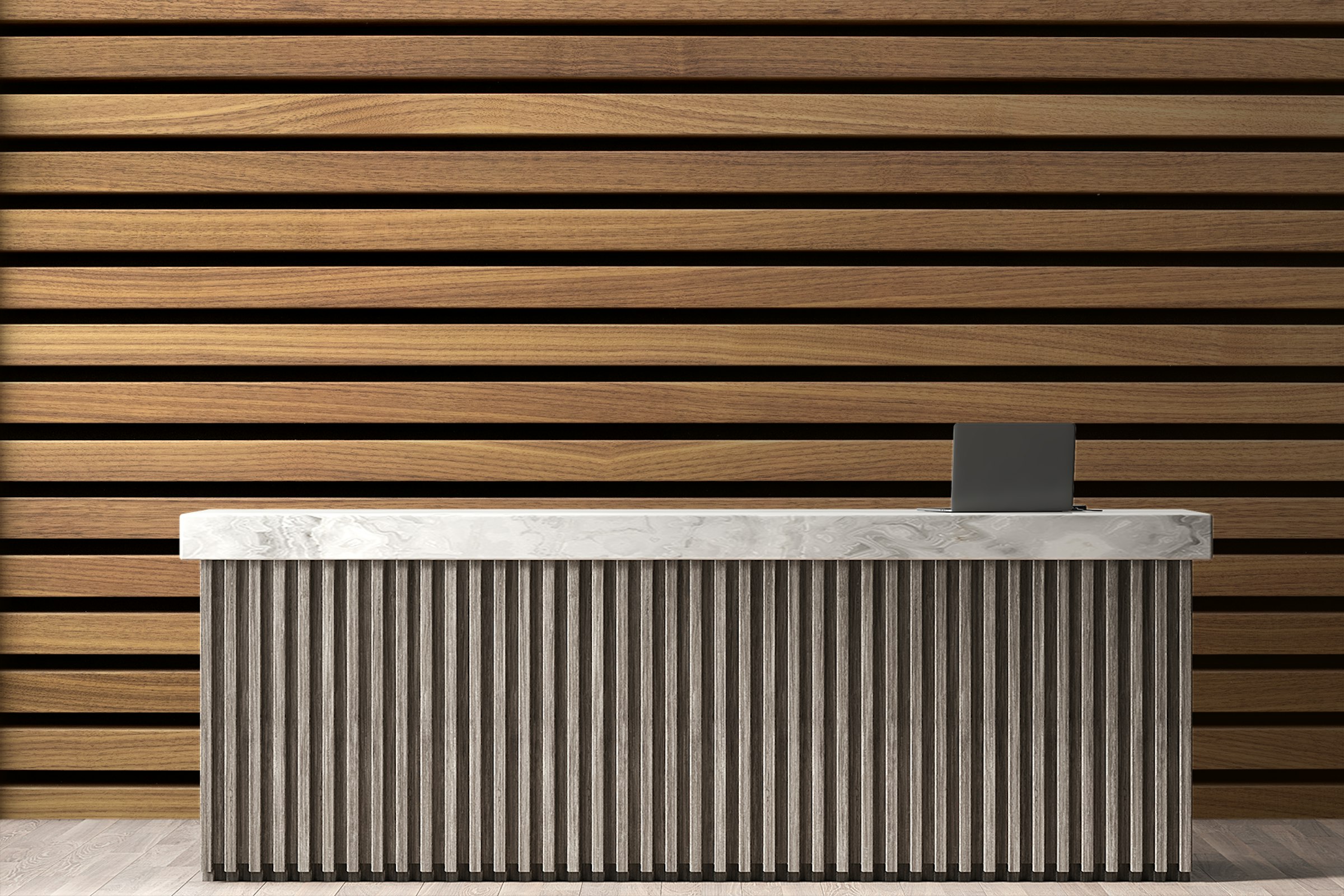 Custom made Horizontal Striped Wood Surfaces Wallpaper