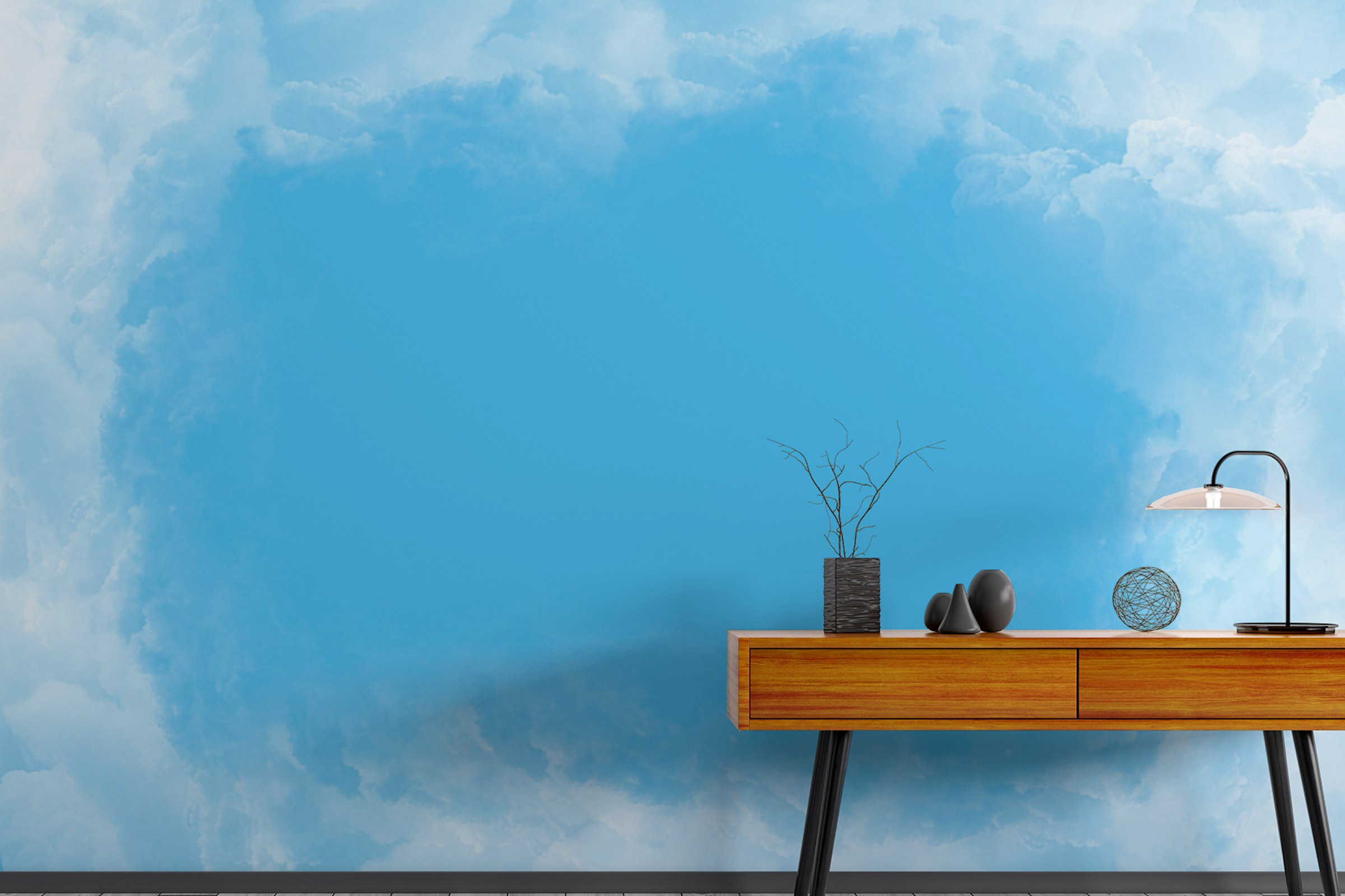 Peel and Stick Ethereal Clouds Wallpaper Mural