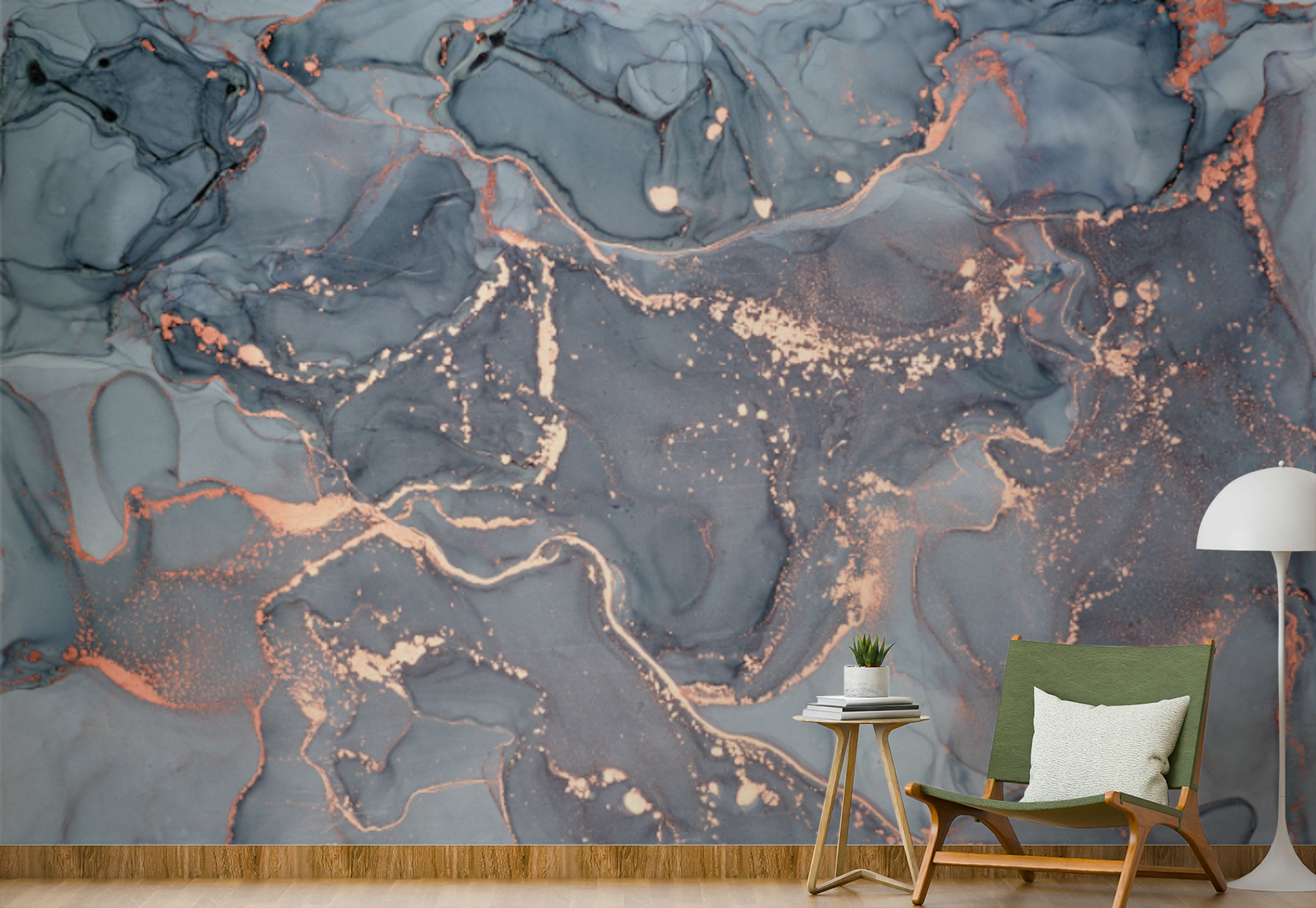 Peel and Stick Oceanic Flow Wallpaper Mural