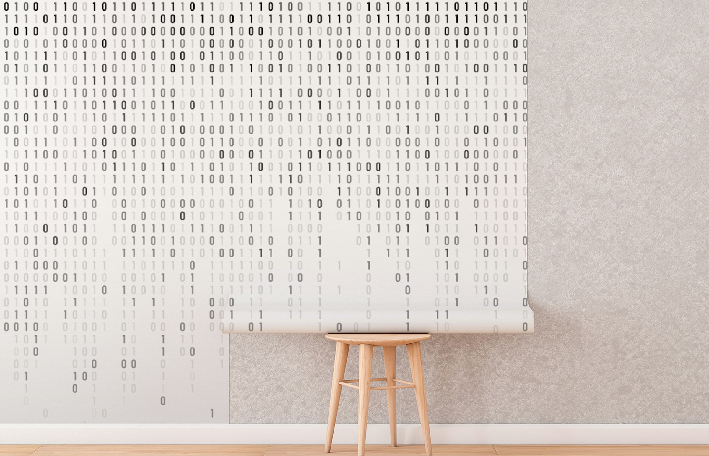 Custom made Binary Code Wall Mural