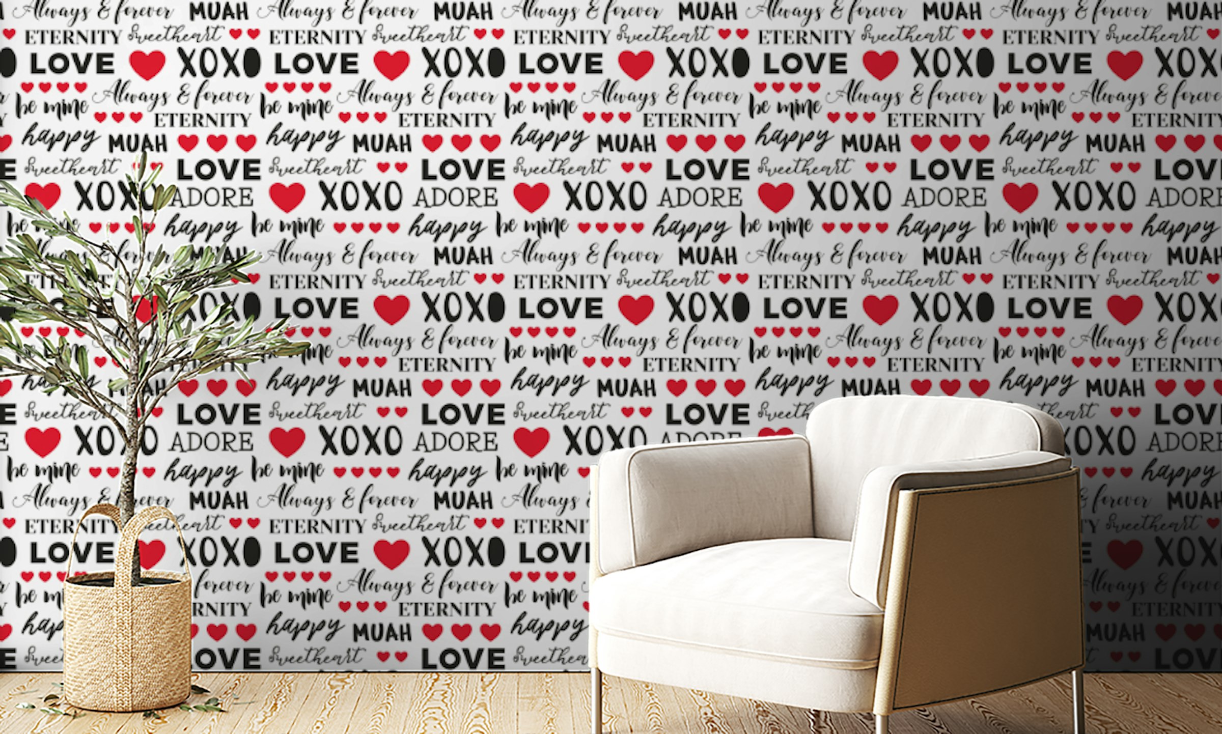 Peel and Stick Love Expressions Wallpaper Mural