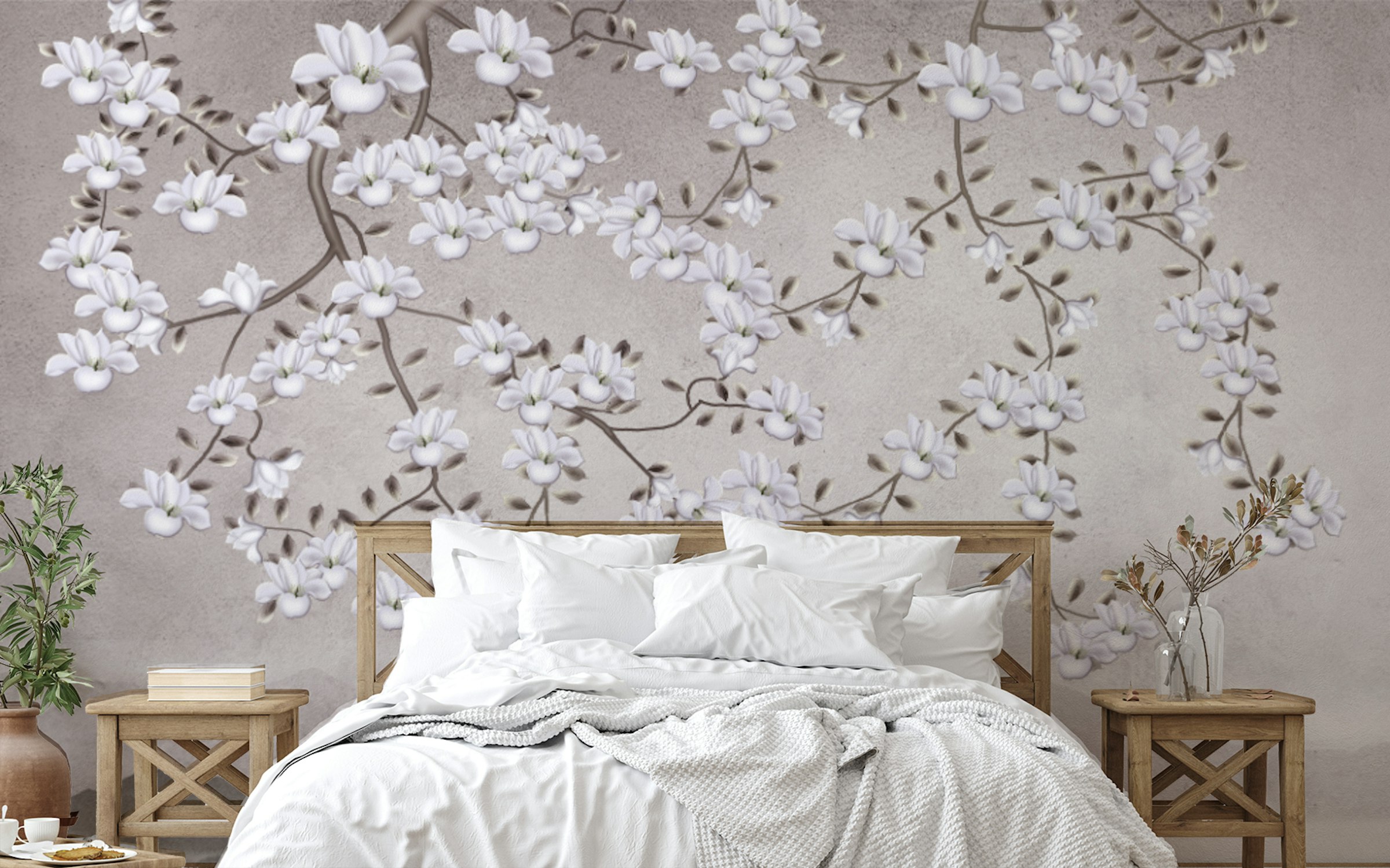 Peel and Stick Springtime Floral Wall Mural