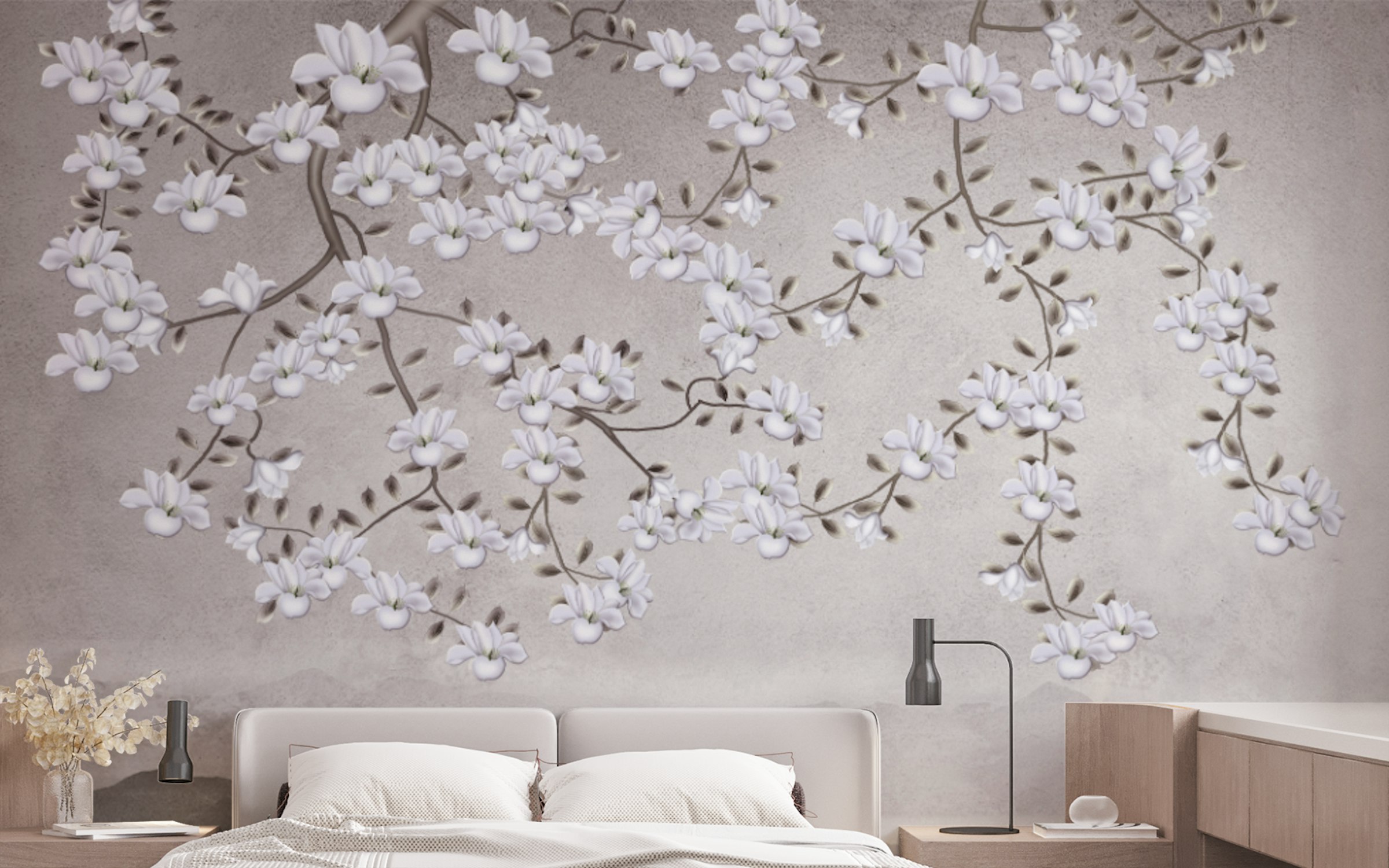 Custom made Springtime Floral Wall Mural