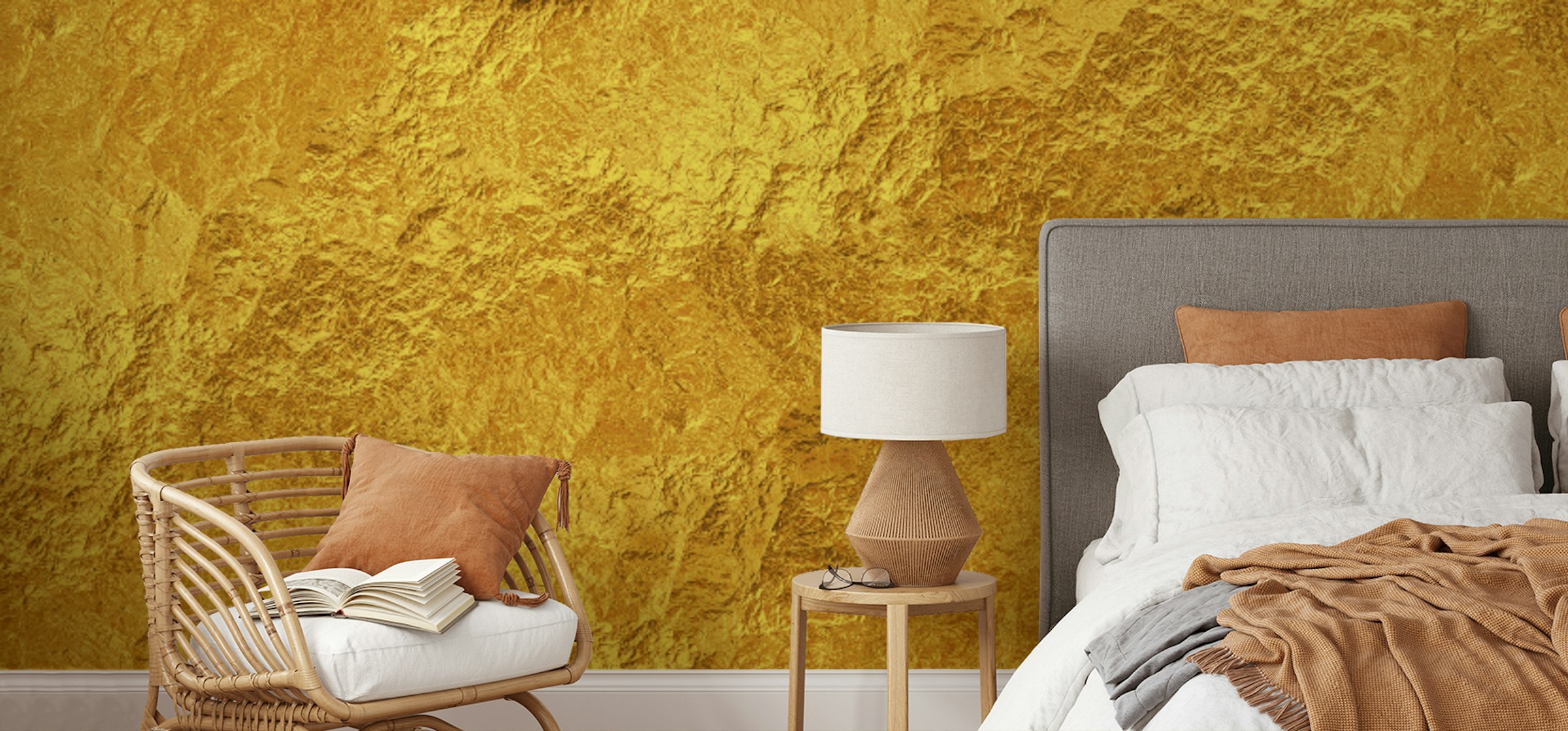 Peel and Stick Golden Elegance Wallpaper Mural