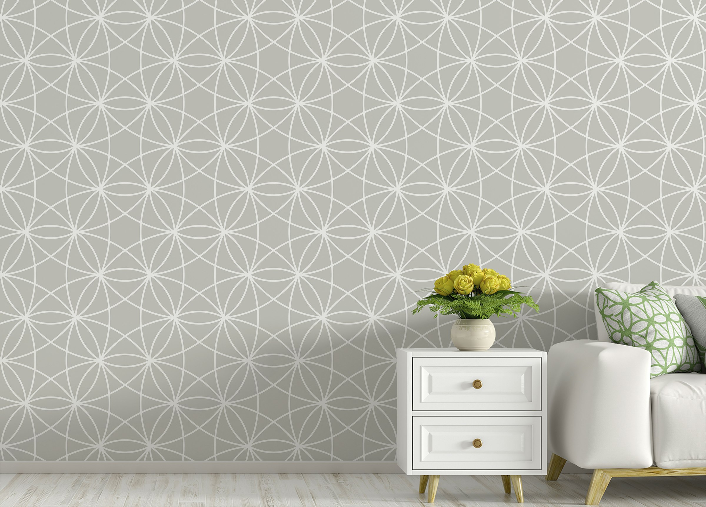 Peel and Stick Modern Style Geometric Repeat Pattern Wallpaper