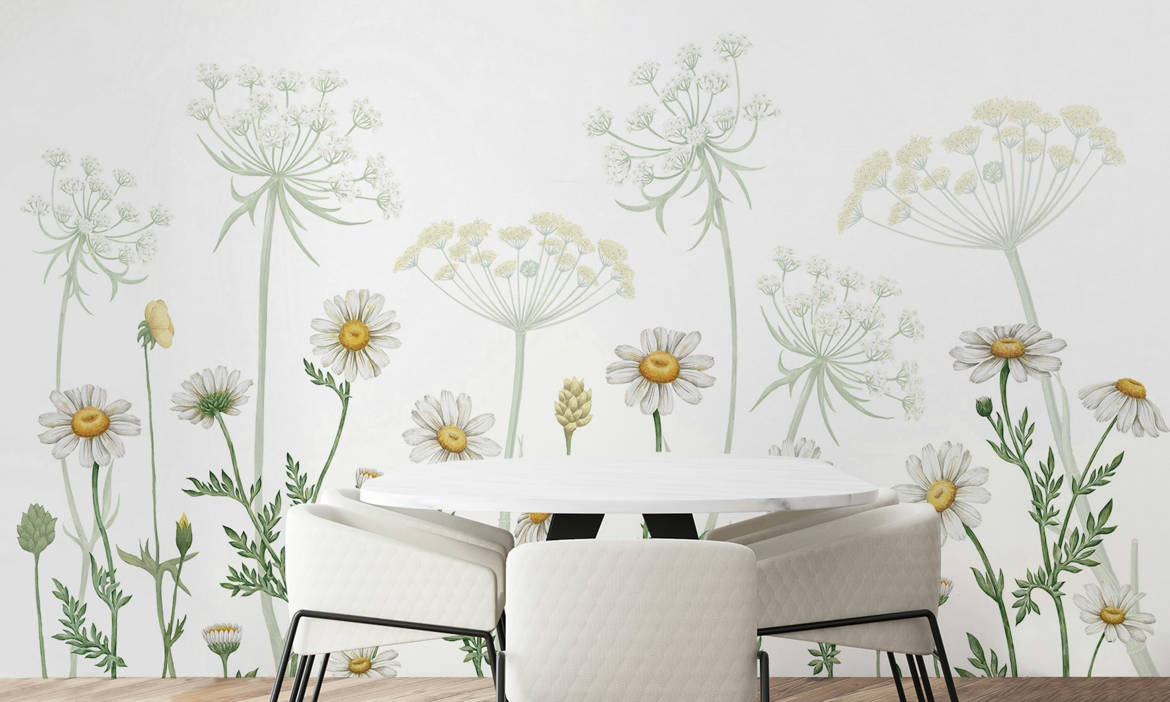 Custom made Dazzling Daisies Botanical Mural