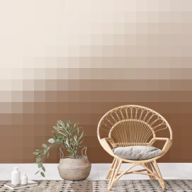 Brown Shapes Watercolor Texture Beige Wallpaper