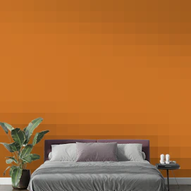 Bold Orange Arch Patterns Wallpaper for Walls