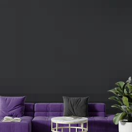 Black Color Abstract Pattern Damask Livingroom Wallpaper