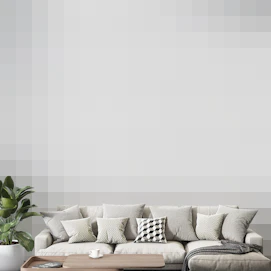 Grey Color Leaves Damask Design Wallpaper For Walls