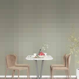 Retro Fabric Green Brown Stripe Wallpaper